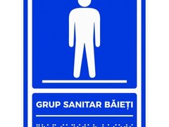 Placute braille WC GRUP SANITAR baieti pentru nevazatori