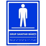 Placute braille WC GRUP SANITAR baieti pentru nevazatori